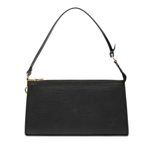Black Louis Vuitton Epi Pochette Accessoires Shoulder Bag in Black Leather from Designer Revival