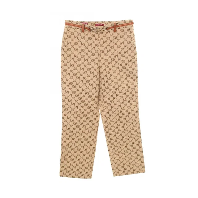 Gucci Pants Horsebit GG Pattern Cotton Long from The Reluxe