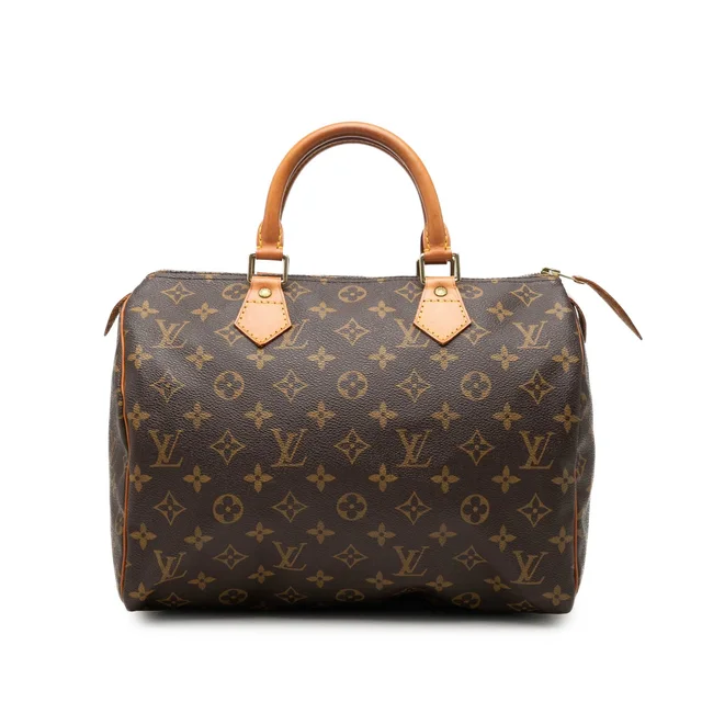 Brown Louis Vuitton Monogram Speedy 30 Boston Bag in Brown Coated canvas from Designer Revival, photo 1 of 1