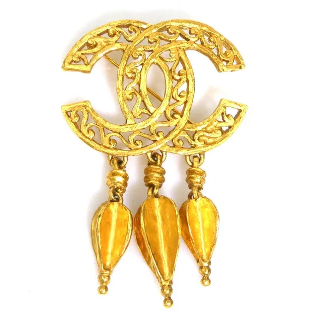 Chanel Brooch CC Logo from The Reluxe