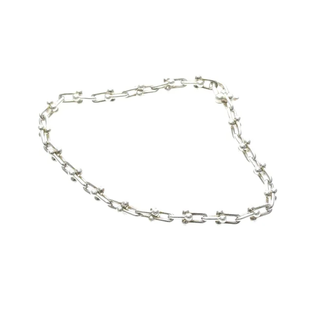 Tiffany & Co. Hardware Micro Bracelet Silver 925 No Stone Charm Bracelet Silver in Silver Silver 925 from Elady