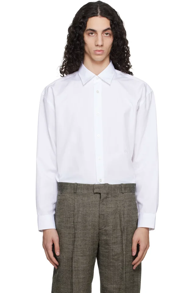 White Relaxed-Fit Cotton Poplin Shirt, image 1 of 1 from SSENSE