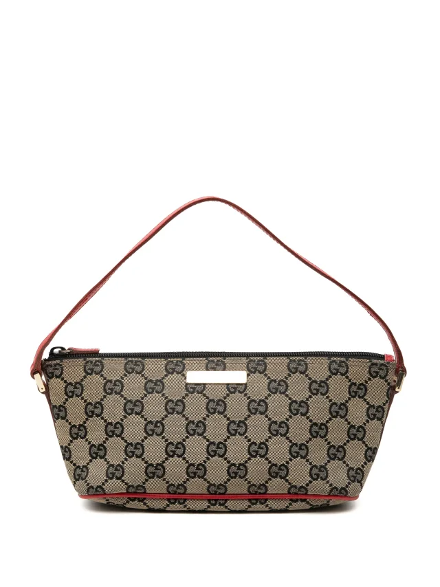 Gucci Pre-Owned 2000-2015 GG Canvas Boat Shoulder Bag | Neutrals | FARFETCH in Canvas from Farfetch