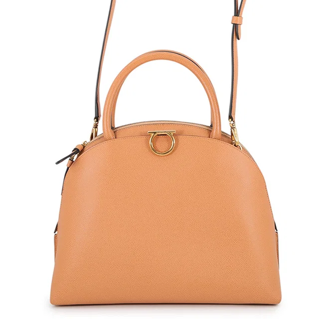 Ferragamo Gancini 2WAYBag Orange210428 741561 Leather in Leather from GALLERY RARE