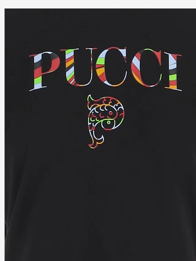 Emilio Pucci Cotton t-shirt with logo, photo 3 of 3 from SENSER
