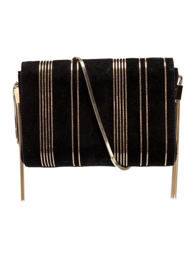 Saint Laurent Clutch handbags in Black Suede from The RealReal, photo 4 of 6