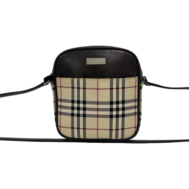 Burberry Canvas Leather Shoulder Bag in Canvas from LuxUness