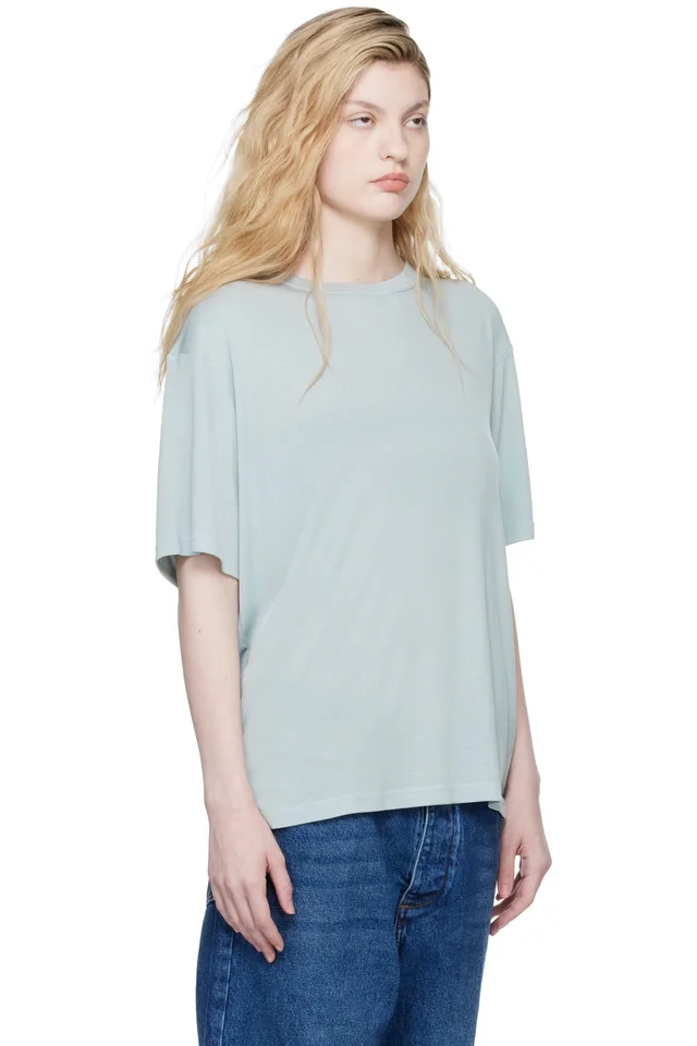 Studio Nicholson Blue Rond T-shirt, photo 2 of 4 from SSENSE