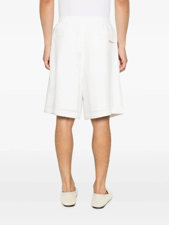 Jacquemus Chain-Print Side-Stripe Shorts, photo 2 of 3 from SENSER