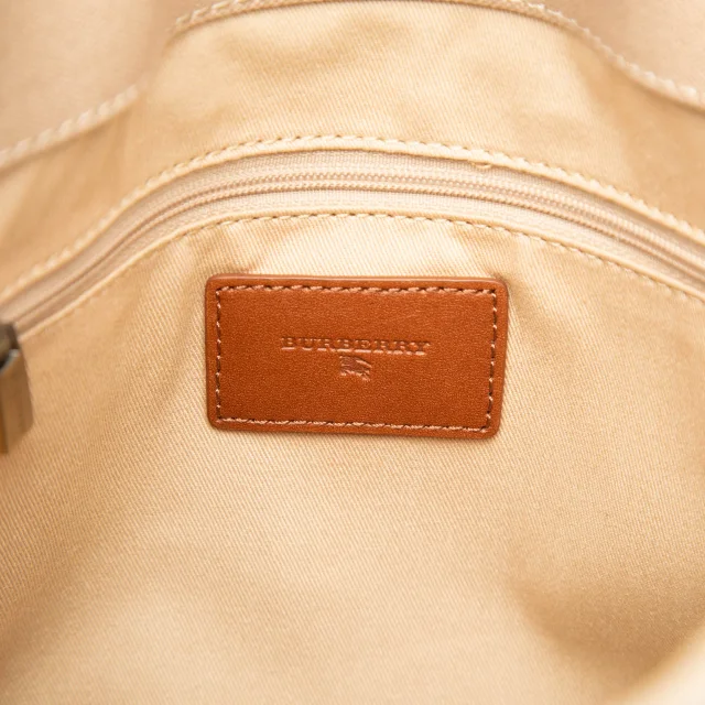 Beige Burberry Canvas Tote in Beige Canvas from Designer Revival, photo 5 of 6