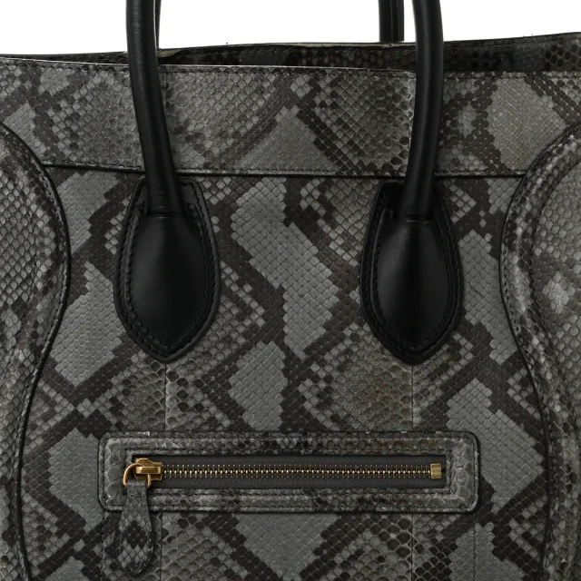 Celine Snakeskin Mini Luggage Multicolor in Multicolor Leather from FASHIONPHILE, photo 7 of 12