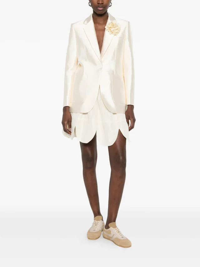 SANDRO satin jacket with flower detail, photo 2 of 2 from FARFETCH