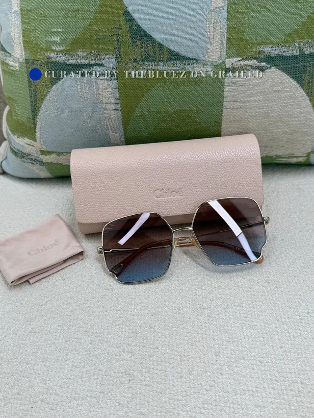 Chloé Metal Frame Gradient Sunglasses in multicolor from Grailed