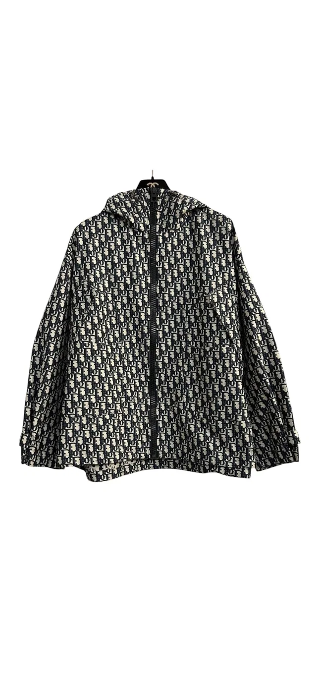 Dior Technical Oblique Hooded Jacket Blue Sz XS in Blue from Luxury Promise