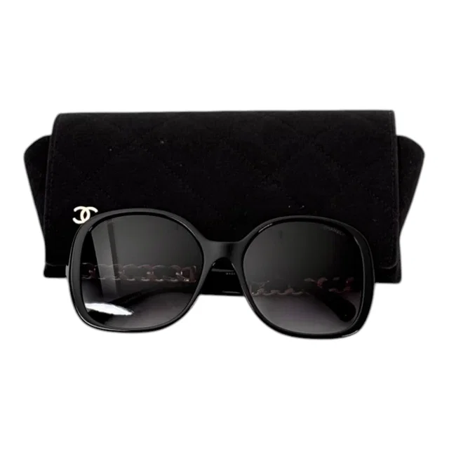 Chanel Black Gold Sunglasses in Black from Luxury Promise