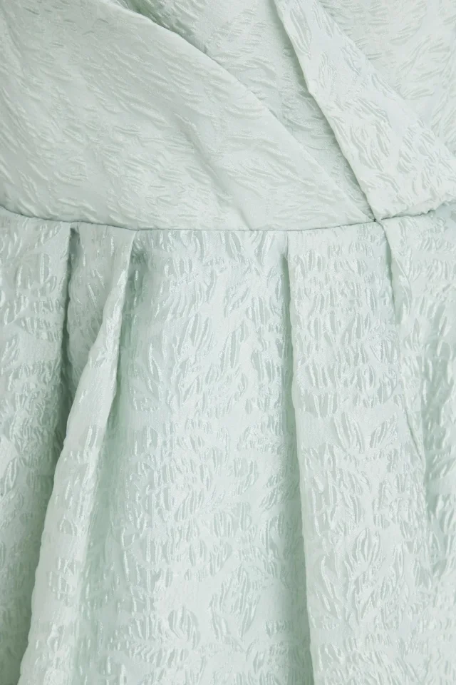 Marchesa Notte Strapless Pleated Cloqué Midi Dress, photo 4 of 4 from THE OUTNET