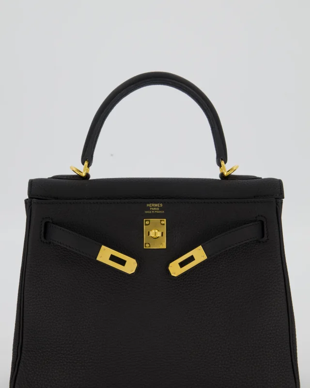 Hermès Kelly 25 Retourne Bag in Black Togo leather from Sellier, photo 15 of 22