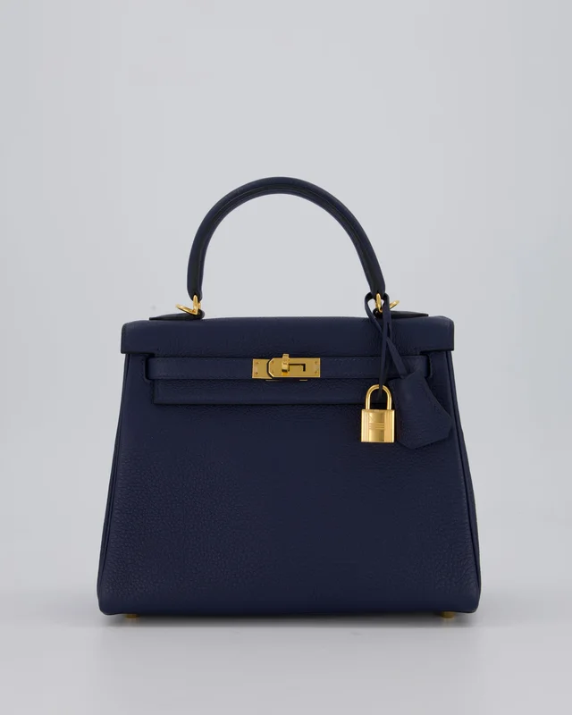 Hermès Kelly 25 Retourne Bag in Navy Togo leather from Sellier, photo 2 of 2