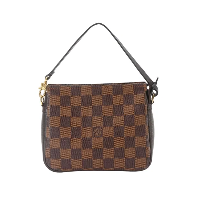Louis Vuitton Damier Trousse Pouch Hand Ebene in Brown Canvas from The Reluxe