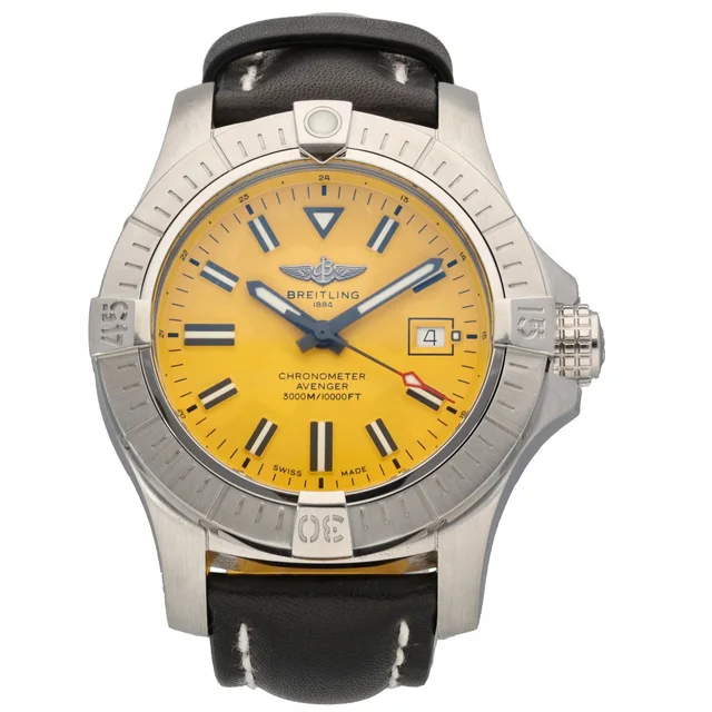 Breitling Avenger A17319 45mm Stainless Steel Watch in Leather from H&T