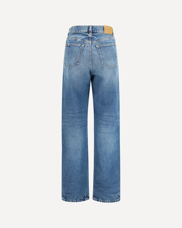 Saint Laurent Logo Patch Straight Leg Jeans, photo 5 of 6 from SENSER