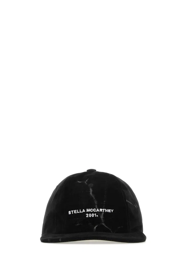 Stella McCartney Hat Velvet Baseball Cap — Black Caps in Black Velvet from HEWI