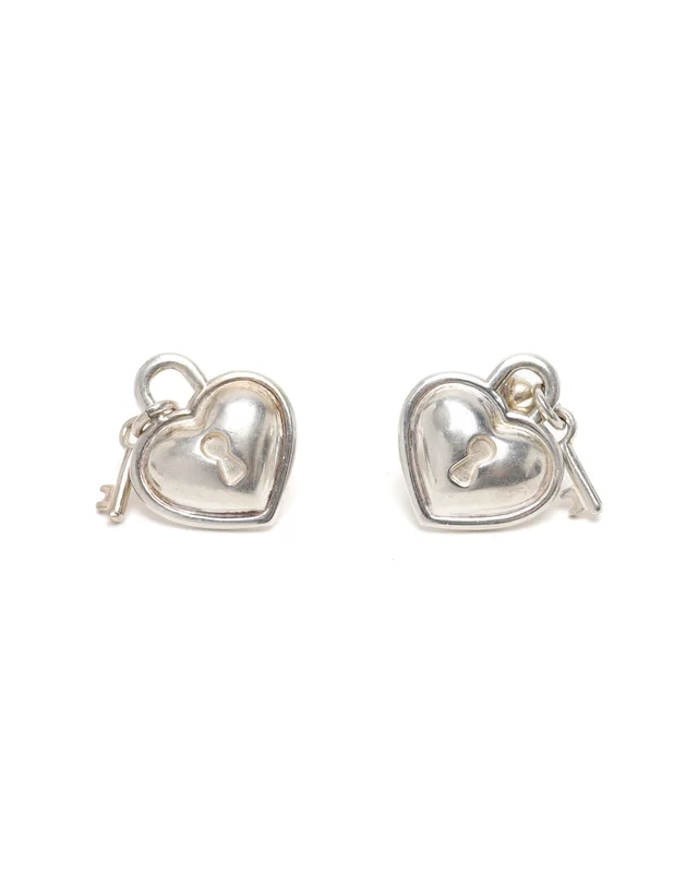 Tiffany & Co. Heart Padlock And Key Earrings from A Retro Tale