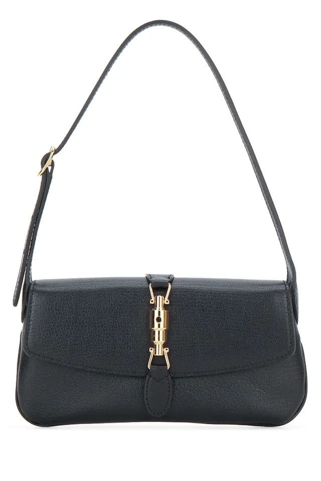 Gucci Shoulder Bag — Black Domestic Goat in Black Goatskin from HEWI
