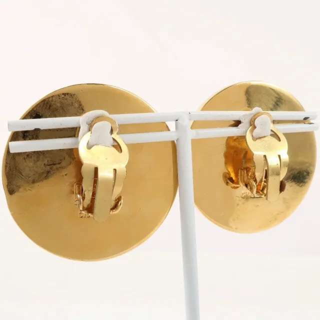 Chanel Coco Mark Earrings in Black Gold-plated metal from LuxUness, photo 4 of 6