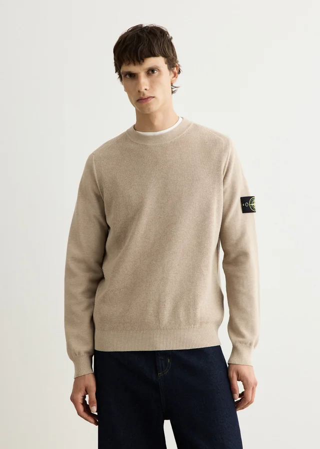 Stone Island Micro Stitch Soft Organic Cotton Knit Crew Sweater from Incu, photo 1 of 1