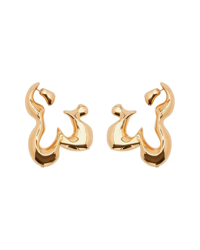 Oscar de la Renta Flowery Hoop Earrings, image 1 of 1 from Gilt