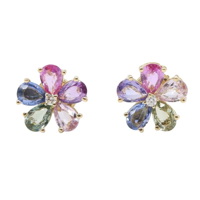 Bvlgari Flower Contrail Au750 Sapphire Earrings from LuxUness