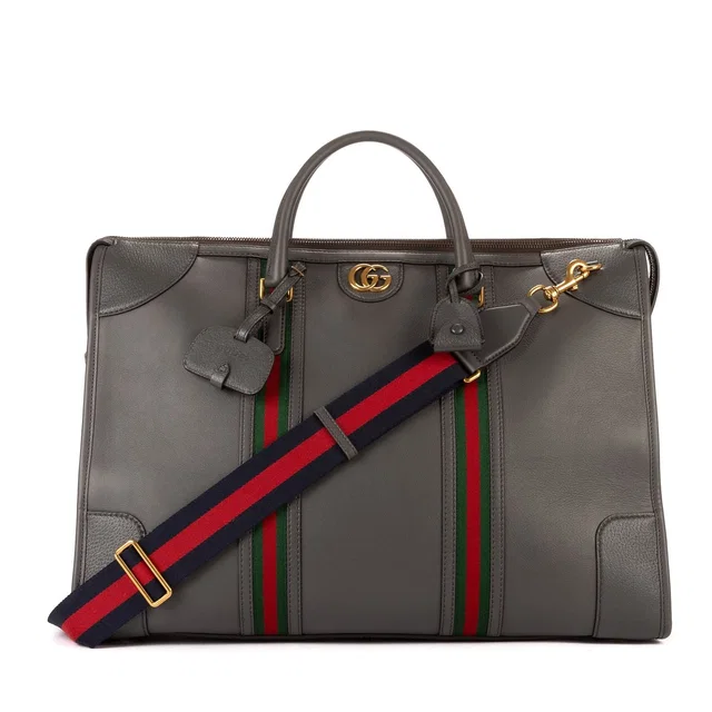 Gucci Bauletto Duffle Gray Leather in Grey Leather from The Reluxe