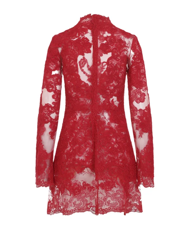Ermanno Scervino Lace Bow Mini Dress, photo 2 of 4 from SENSER