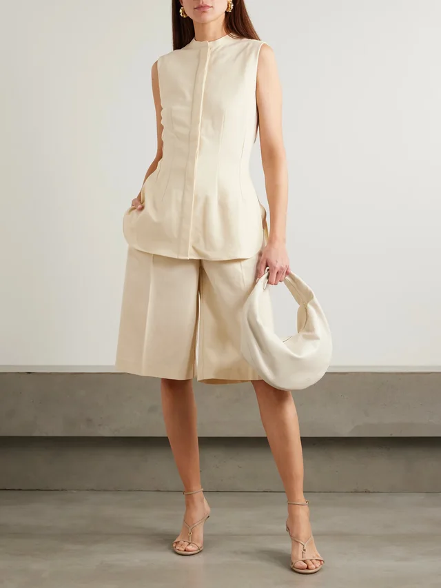 ABADIA Sophia grain de poudre vest in Beige, photo 2 of 2 from NET-A-PORTER (Canada)