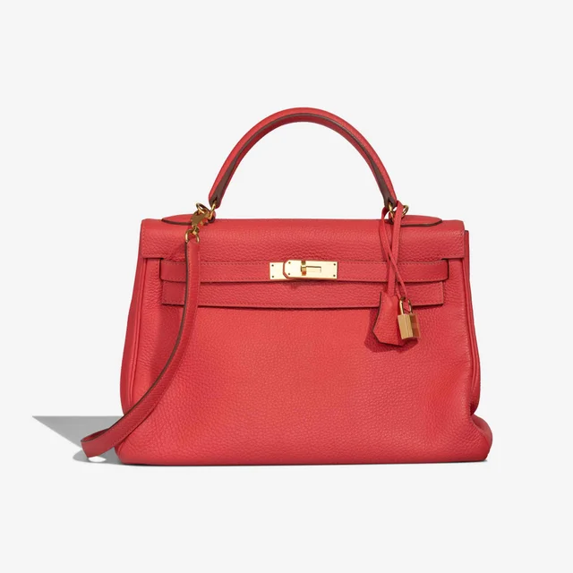 Hermès Kelly 32 Togo Bougainvillier in Pink, Red Togo leather from SACLÀB, photo 4 of 10
