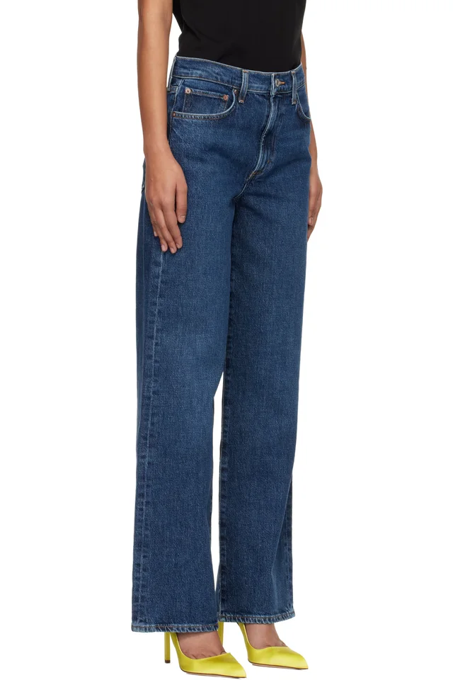 AGOLDE Navy Harper Straight Jeans, photo 2 of 4 from SSENSE