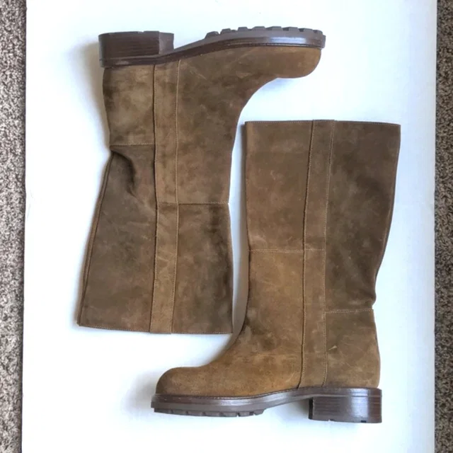 Marni Lug Sole Suede Boots in red|green|brown Suede from Poshmark