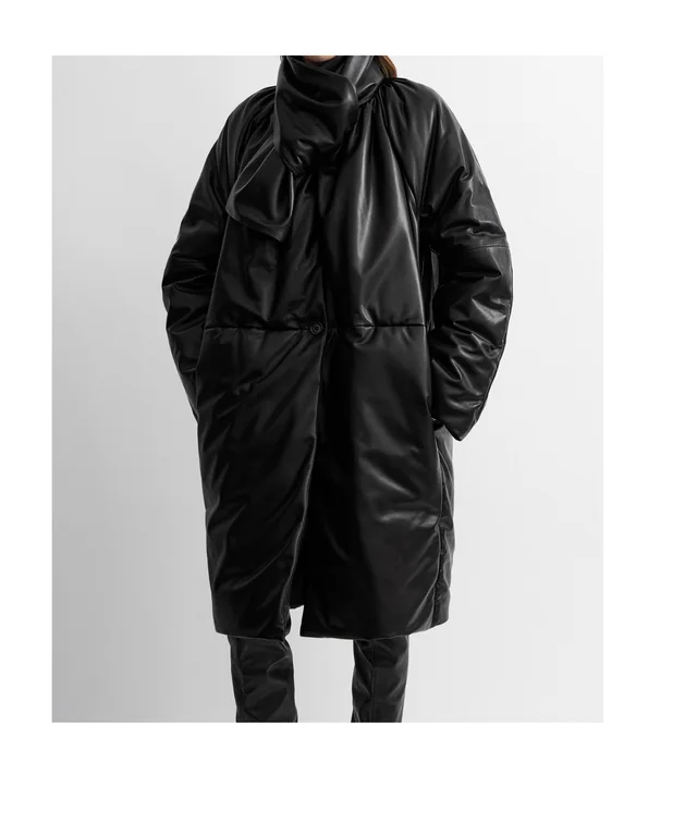 Toteme Padded leather coat, photo 2 of 7 from SENSER
