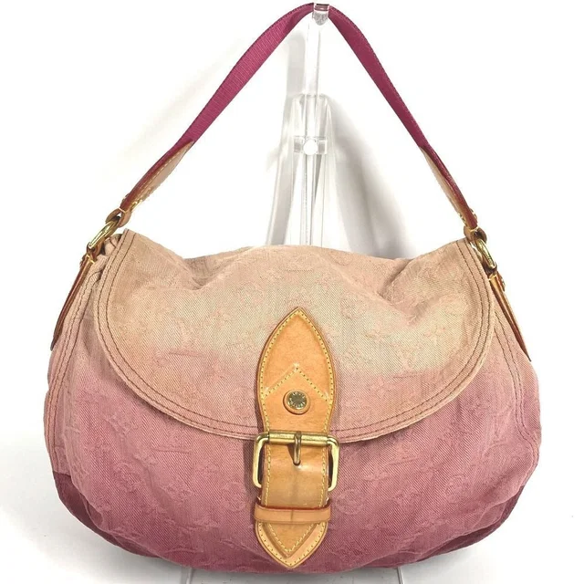 Louis Vuitton Shoulder Bag Sunray Monogram Denim Canvas Rouge Fauvist Pink in Red Canvas from The Reluxe