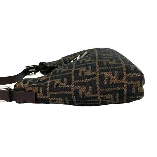 Fendi Zucca Canvas Leather Shoulder Bag in Brown Canvas from LuxUness, photo 8 of 13