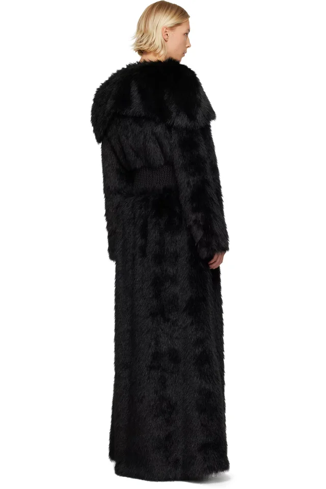Nicklas Skovgaard SSENSE Exclusive Black Lily Faux-Fur Coat, photo 3 of 4 from SSENSE