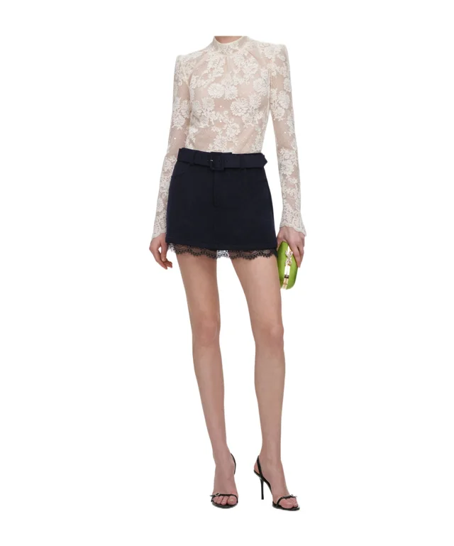 Self-Portrait Cream Sequin Lace Top from SENSER, photo 1 of 1