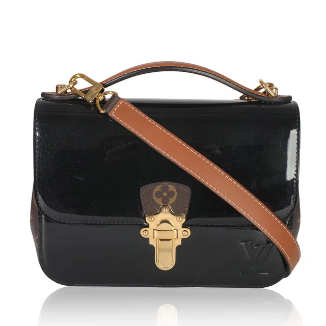 Louis Vuitton Monogram Canvas Black Vernis Cherrywood Bb Patent Leather Handbag in Black Patent leather from HEWI