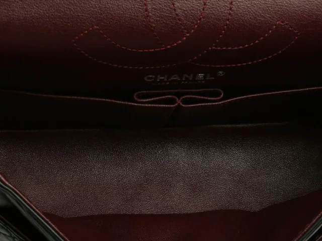 Chanel Quilted Distressed Calfskin Reissue 225 in Black Calfskin from Ann's Fabulous Finds, photo 9 of 10
