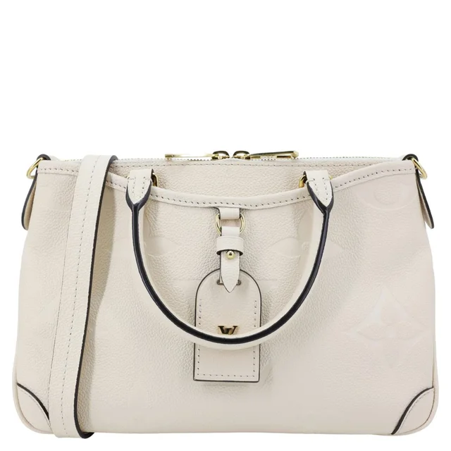 Louis Vuitton Trianon PM Giant Monogram Empreinte Leather Tote Bag White in White Leather from Dallas Designer Handbags