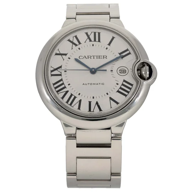 Cartier Ballon Bleu W69012Z4 42mm Stainless Steel Watch in Blue from H&T