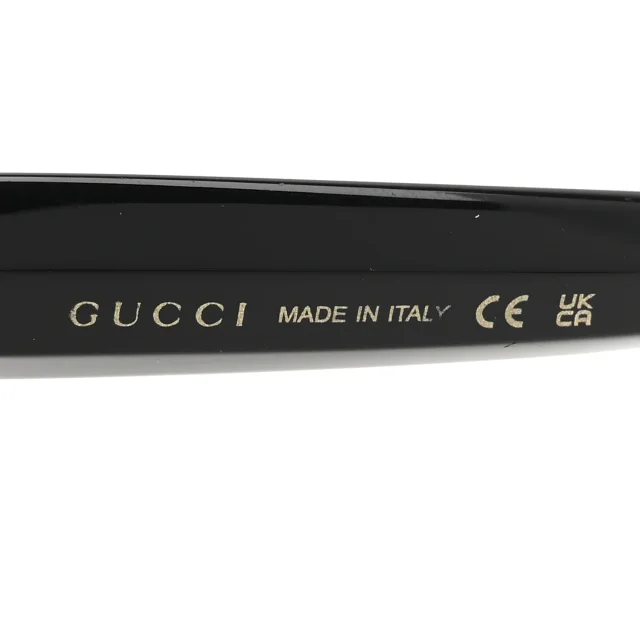 Gucci Acetate Crystal Star Round Frame Sunglasses GG0208S Black in Black from FASHIONPHILE, photo 6 of 8