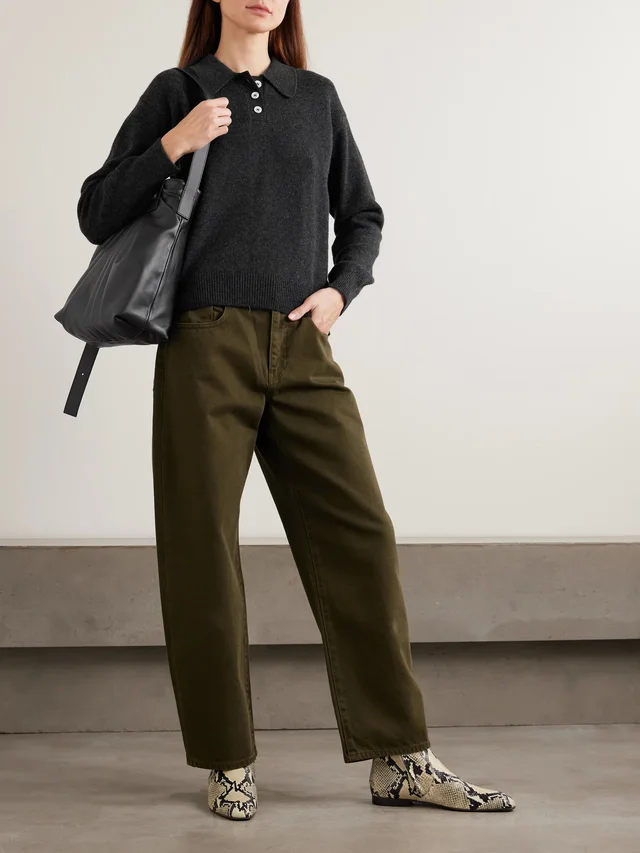 &DAUGHTER Edith wool polo sweater in Grey, photo 2 of 2 from NET-A-PORTER (Canada)