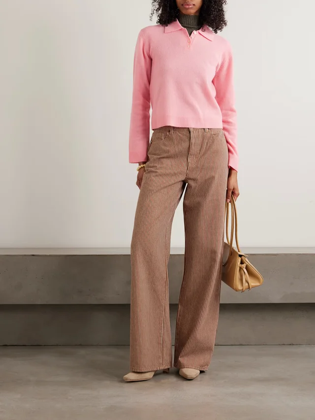 LESET Jesse wool polo sweater in Pink, photo 2 of 2 from NET-A-PORTER (Canada)